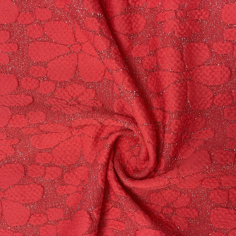 Silver Metallic Yarns Plain Fabric